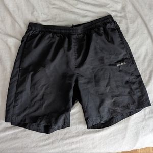 Dark charcoal / green Reebok shorts
